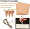 50PCS Kraft Paper Confetti Cones Brown Wedding Confetti Cones Vintage Kraft Paper Petal Cones with Hemp Ropes Tape (50)